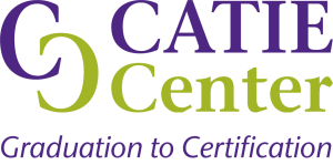 nterlocking C's with the words "CATIE Center" above "Graduation to Certification"